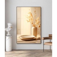 60*90 Cm Crystall Porsalein Painting Yellow Vase Turkish Style For Living Room